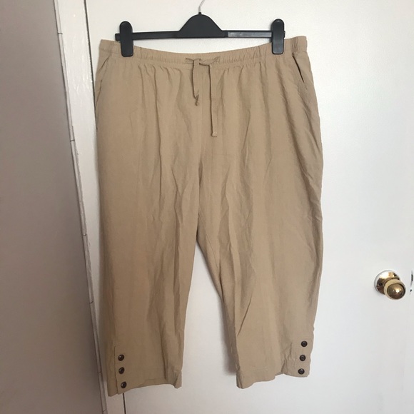 Cathy Daniels Cotton Capri Pants Xl 